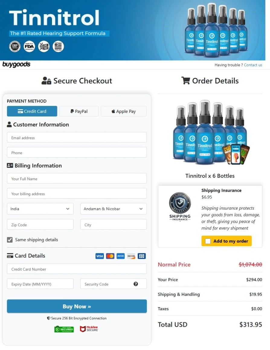 Secure Checkout Form